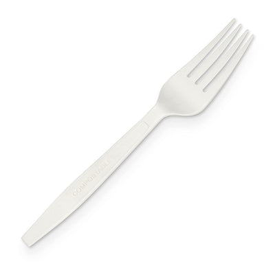 250 Compostable Forks - Heavyweight Biodegradable Fork Set - Bulk Disposable Cutlery for Party or Wedding