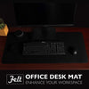 Felt Desk Pad, Black Heather - 36 x 17 Inch Office Computer Mat for Desk