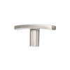 Satin Nickel Kitchen Cabinet Knobs, 25 Pack-Curved T-Knob Drawer Pull Handle