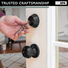 Entry Door Knob and Deadbolt Lock Set, 3 Pack - Black Colonial Design