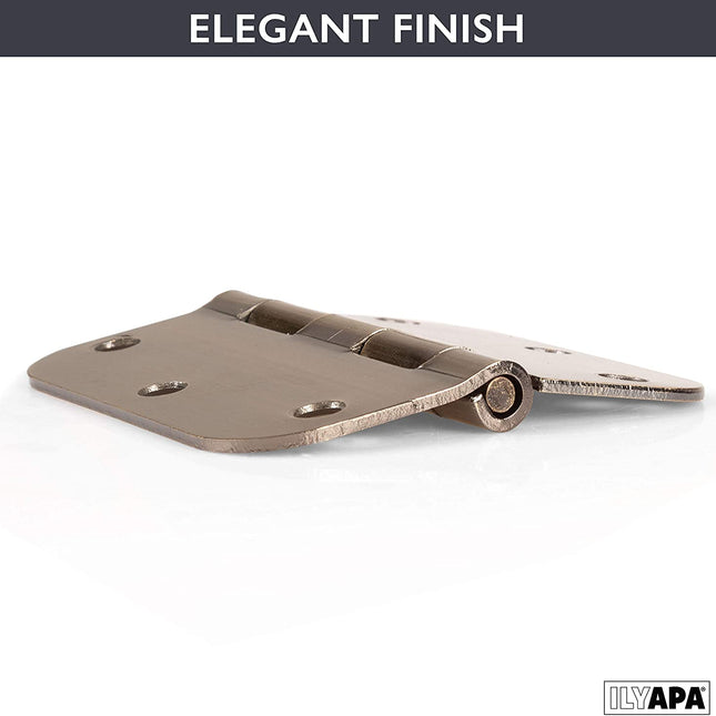 18 Pack of Door Hinges, Antique Brass - 3.5 x 3.5 Inch Interior Hinges for Doors