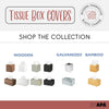 Ilyapa Wood Tissue Box Cover, 2 Pack Square - Rustic Farmhouse Black Wooden Tissue Holder