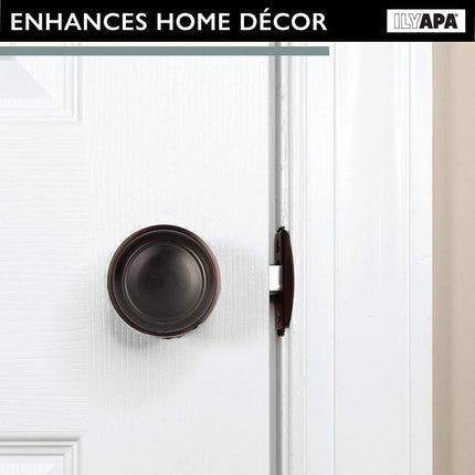 Interior Passage Door Knob - Keyless Hall and Closet Lockset - Oil Rubbed Bronze Finish