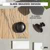 Ilyapa Oil Rubbed Bronze Kitchen Cabinet Knobs - Round Braided Drawer Handles - 25 Pack of Kitchen Cabinet Hardware