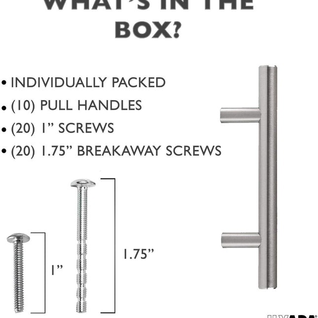 Satin Nickel Kitchen Cabinet Pulls - 3 Inch Bar - 25 Pack of Kitchen Cabinet Hardware