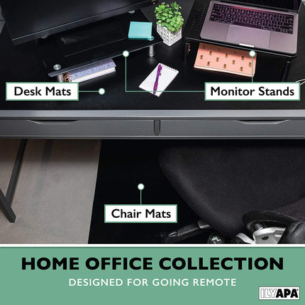 Adjustable Mesh Monitor Stand 2 Pack - Height Adjustable Vented Metal Desktop Risers for Computer Monitors, Laptop, Printer, TV & More