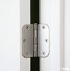 6 Pack of Door Hinges Satin Nickel - 3.5 x 3.5 Inch Interior Hinges for Doors Brushed Nickel with 5/8 Inch Radius Corners