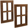 Window Frame Wall Decor 2 Pack - 11x15" Rustic Espresso Wood