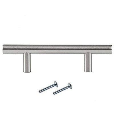 Satin Nickel Kitchen Cabinet Handles - 3 Inch Hole Center Bar Pulls - 10 Pack of Kitchen Cabinet Hardware