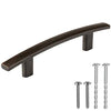 Ilyapa Oil Rubbed Bronze Kitchen Cabinet Handles -3 Inch Curved Bar Pulls-5 Pack