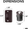 Ball Catch Door Hardware for Closet, Oil Rubbed Bronze 2 Pack