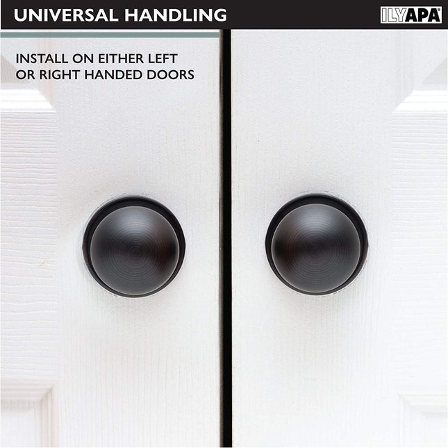 Ilyapa Half Dummy Door Knob - Ball, Oil Rubbed Bronze 6 Pack