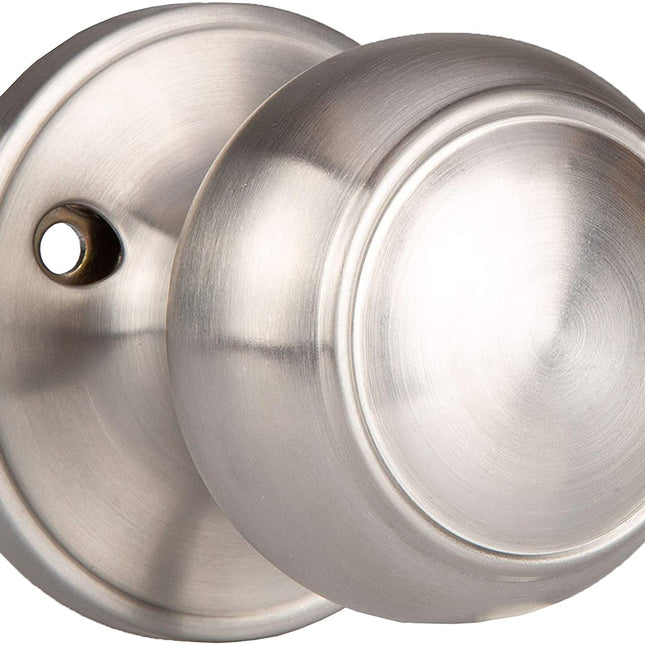 Decorative Non-Turning Dummy Door Knob Handle - Satin Nickel Finish
