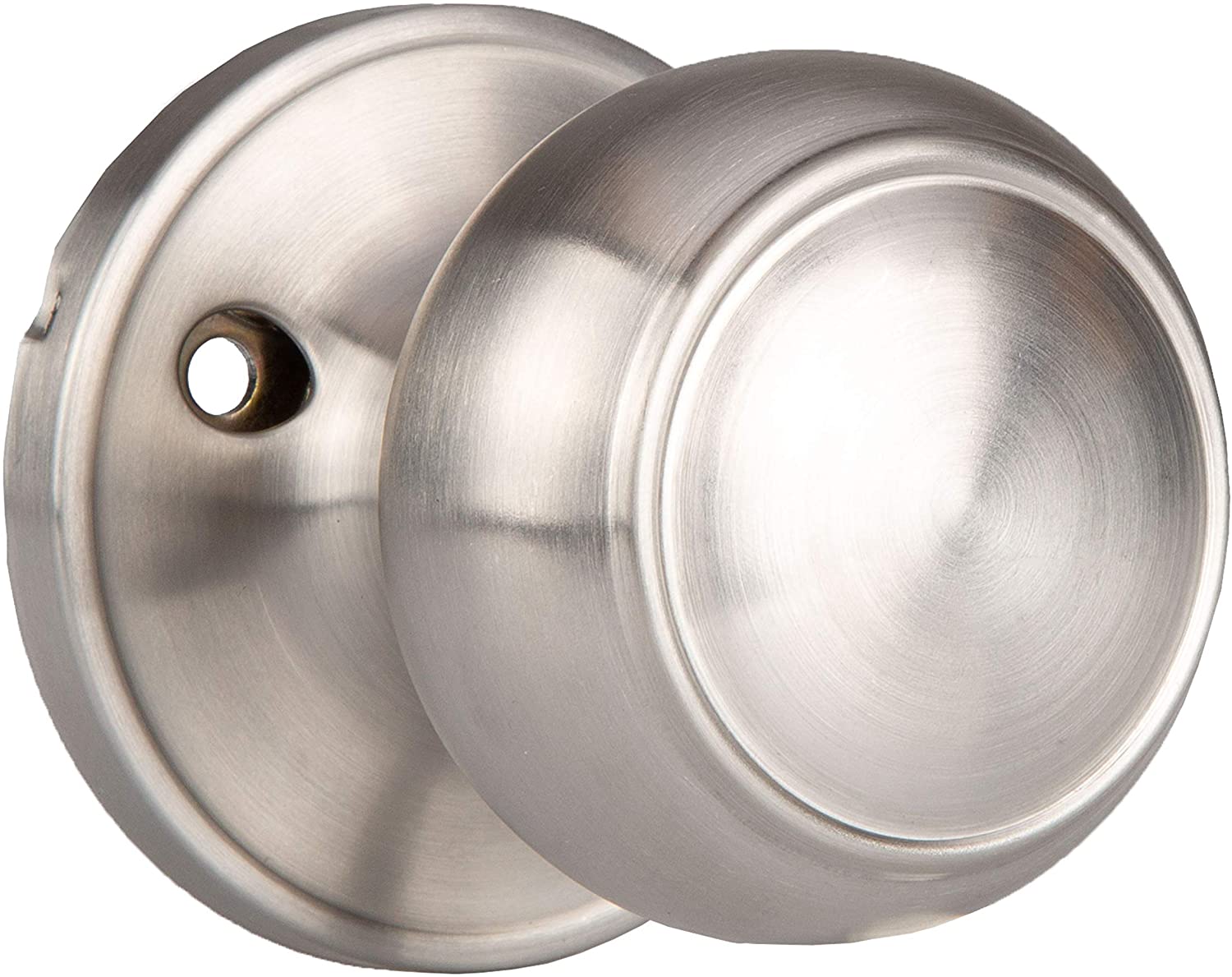 Decorative Non-Turning Dummy Door Knob Handle - Satin Nickel Finish