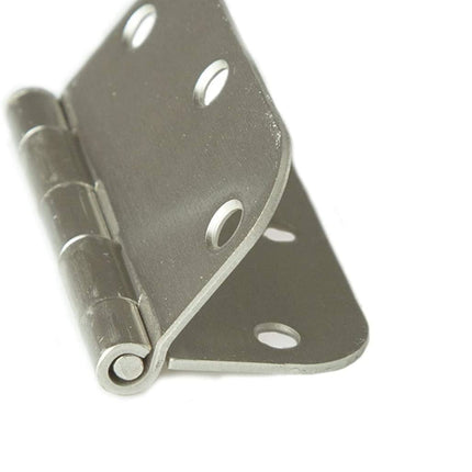 6 Pack of Door Hinges Satin Nickel - 3.5 x 3.5 Inch Interior Hinges for Doors Brushed Nickel with 5/8 Inch Radius Corners