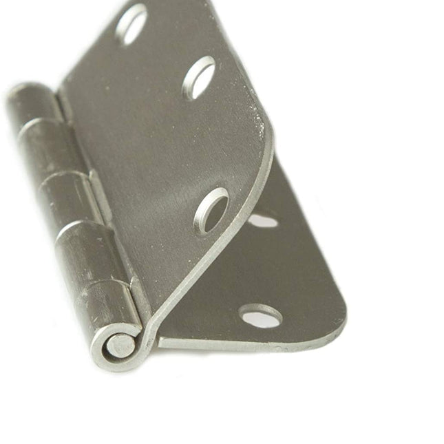 6 Pack of Door Hinges Satin Nickel - 3.5 x 3.5 Inch Interior Hinges for Doors Brushed Nickel with 5/8 Inch Radius Corners