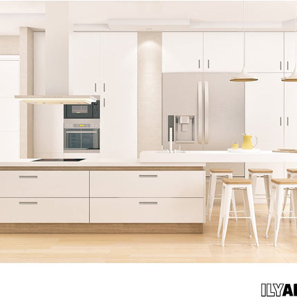 Satin Nickel Kitchen Cabinet Handles - 3.75 Inch Hole Center Bar Pulls - 25 Pack of Kitchen Cabinet Hardware