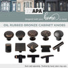 Oil Rubbed Bronze Kitchen Cabinet Knobs, 25 Pack - Curved T-Knob Drawer Pull Handle Hardware