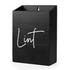 Ilyapa Tall Wooden Magnetic Lint Bin for Laundry Room Organization and Cleanliness - Black Lint Garbage Can