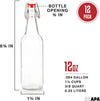 Ilyapa Ilyapa 12oz Clear Glass Beer Bottles for Home Brewing - 12 Pack with Flip Caps for Beer Bottling