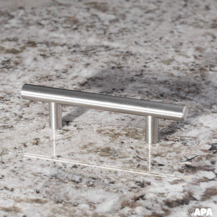 Satin Nickel Kitchen Cabinet Handles - 3.75 Inch Hole Center Bar Pulls - 25 Pack of Kitchen Cabinet Hardware