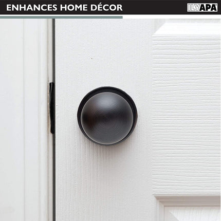 Ilyapa Passage Door Knob for Hall/Closet - Ball, Oil Rubbed Bronze Interior Keyless Non Locking Round Door Handle, Oil Rubbed Bronze