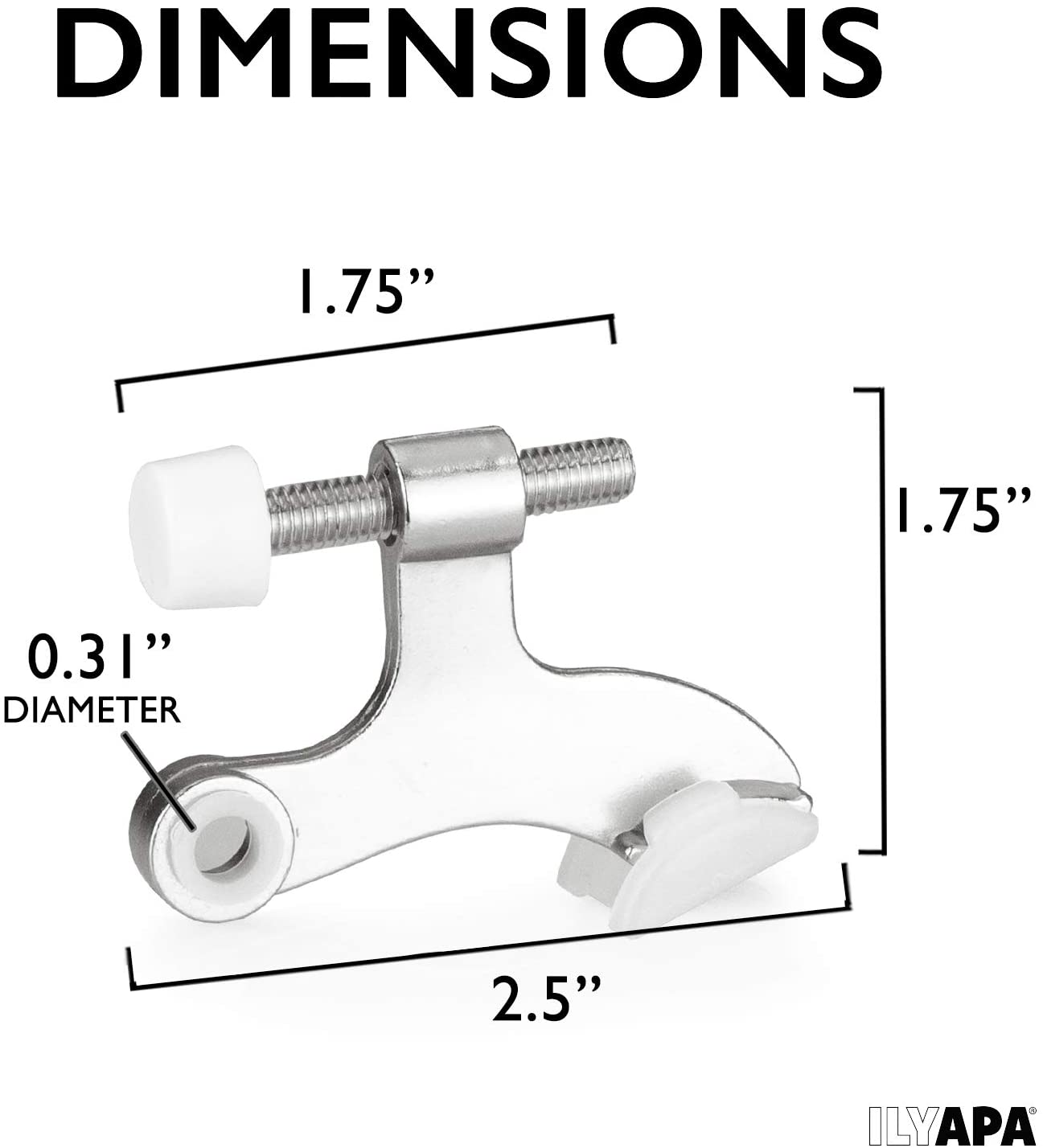 NAIERDI 2 Pack Adjustable Heavy Duty Hinge Pin Door Stop Oil