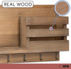 Wood Key and Mail Holder with Shelf - Rustic Barnwood Wall Mount Mail Organizer & Key Rack, Decorative
