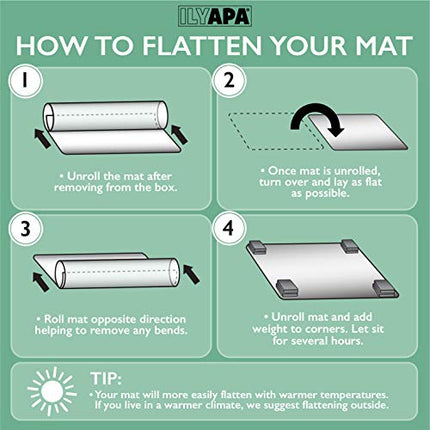Ilyapa Heavy Duty Office Chair Mat with Lip, 30 x 48 Inches - Clear, Durable PVC Chair Mat for Hardwood Floors - Protective Floor Mat for Office, Computer Desk Chair Mat