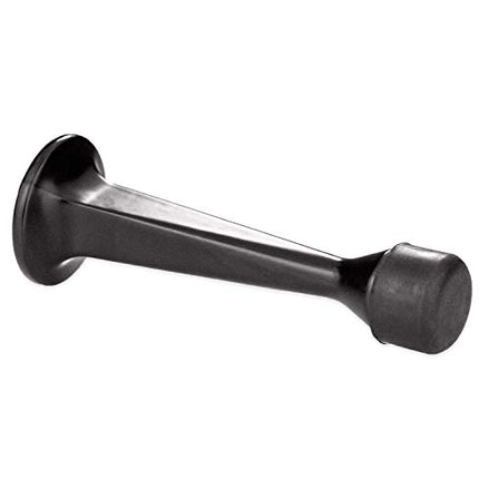 10 Pack of Door Stops Black - 3 1/4 Inch Heavy Duty Door Stop with Rubber Bumper