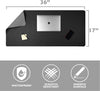 Office Desk Mat, Double Sided Gray & Black - 36 x 17 Inch Leather Style Computer Pad for Desk