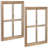 Ilyapa Window Frame Wall Decor 2 Pack - 11x15" Rustic Gray Wood