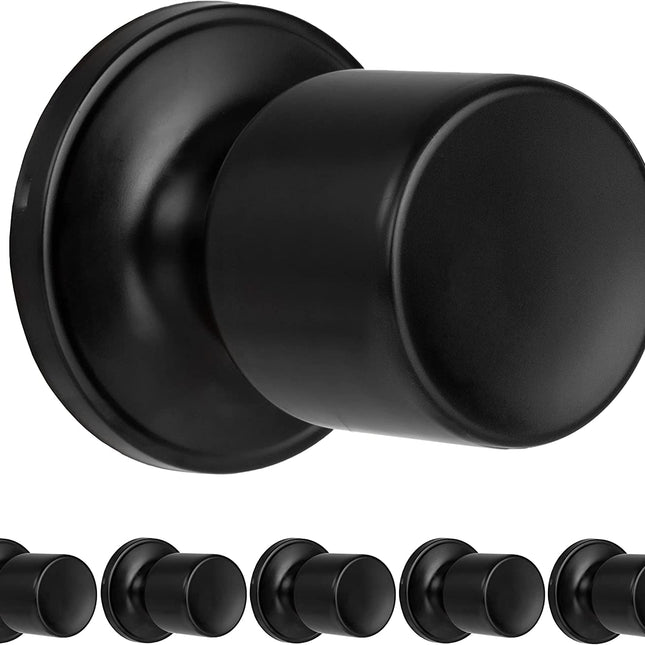 Ilyapa Half Dummy Door Knob  - Modern Long, Black 6 Pack