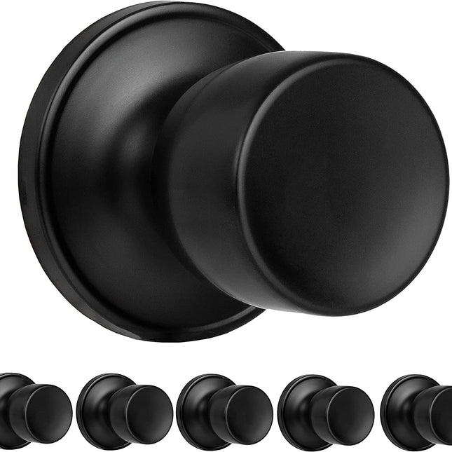 Ilyapa Half Dummy Door Knob - Tulip, Black 6 Pack