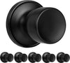 Ilyapa Half Dummy Door Knob - Tulip, Black 6 Pack