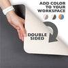 Office Desk Mat, Double Sided Cream & Graphite - Large 47 x 23 Inch Leather Style Computer Pad for Desk