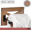 Ilyapa Farmhouse Toilet Paper Holder for Bathroom - Rustic Wood Wall Mount Toilet Roll Holder