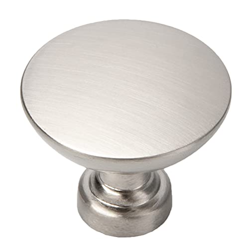 Ilyapa Satin Nickel Kitchen Cabinet Knobs - Round Drawer Handles - 25 Pack of Kitchen Cabinet Hardware