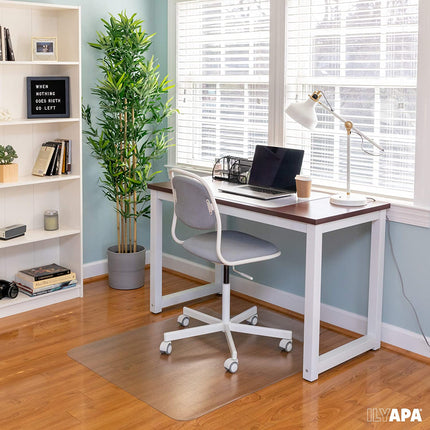 Office Desk Mat Clear Textured - 47 x 23 Inch Plastic Computer Pad for Desk