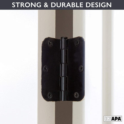 Ilyapa 48 Pack of Door Hinges Oil Rubbed Bronze-3.5 x 3.5" Interior-5/8" Corners