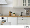 Ilyapa Black Square Kitchen Cabinet Knobs - 5 Pack of Modern Design Handles