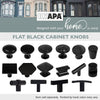 Black Kitchen Cabinet Knobs, 10 Pack - Modern Square T-Knob Drawer Pull Handle Hardware