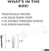 10 Pack of Door Stops White - 3 1/4 Inch Heavy Duty Door Stop with Rubber Bumper