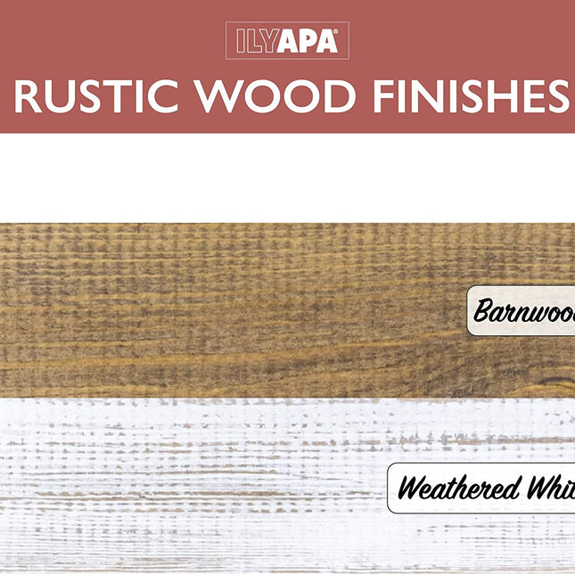 Wall Mounted Coat Rack - Rustic Wooden 6 Hook Coat Hanger Rail, White Distressed Wood, Black Metal Hooks