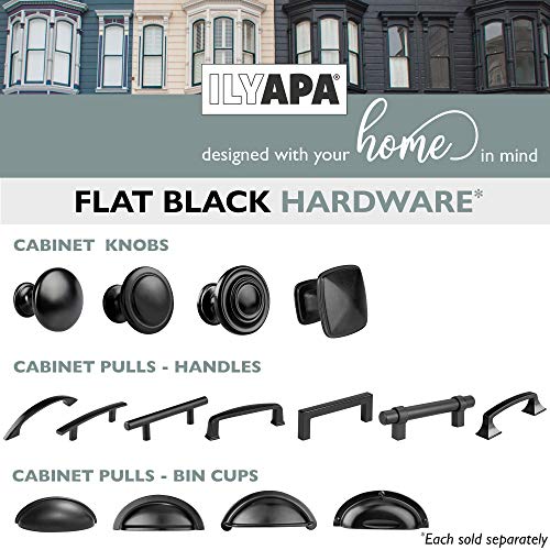 Black Kitchen Cabinet Pull Handles - 3 Inch Handle Pulls - 25 Pack of Kitchen Cabinet Hardware