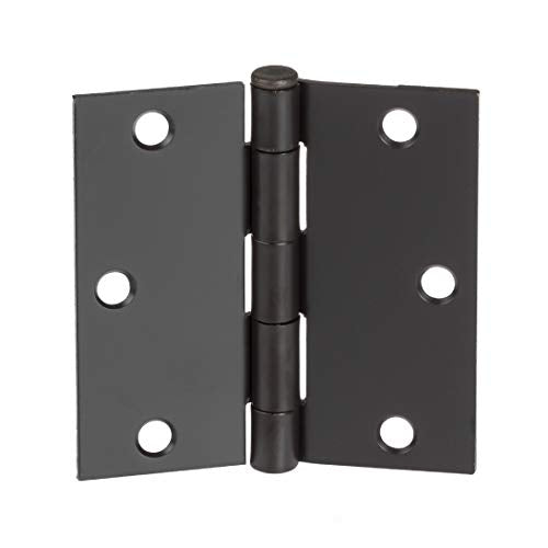 18 Pack of Door Hinges Oil Rubbed Bronze - 3 ¬Ω x 3 ¬Ω Inch Square Interior Hinges for Doors