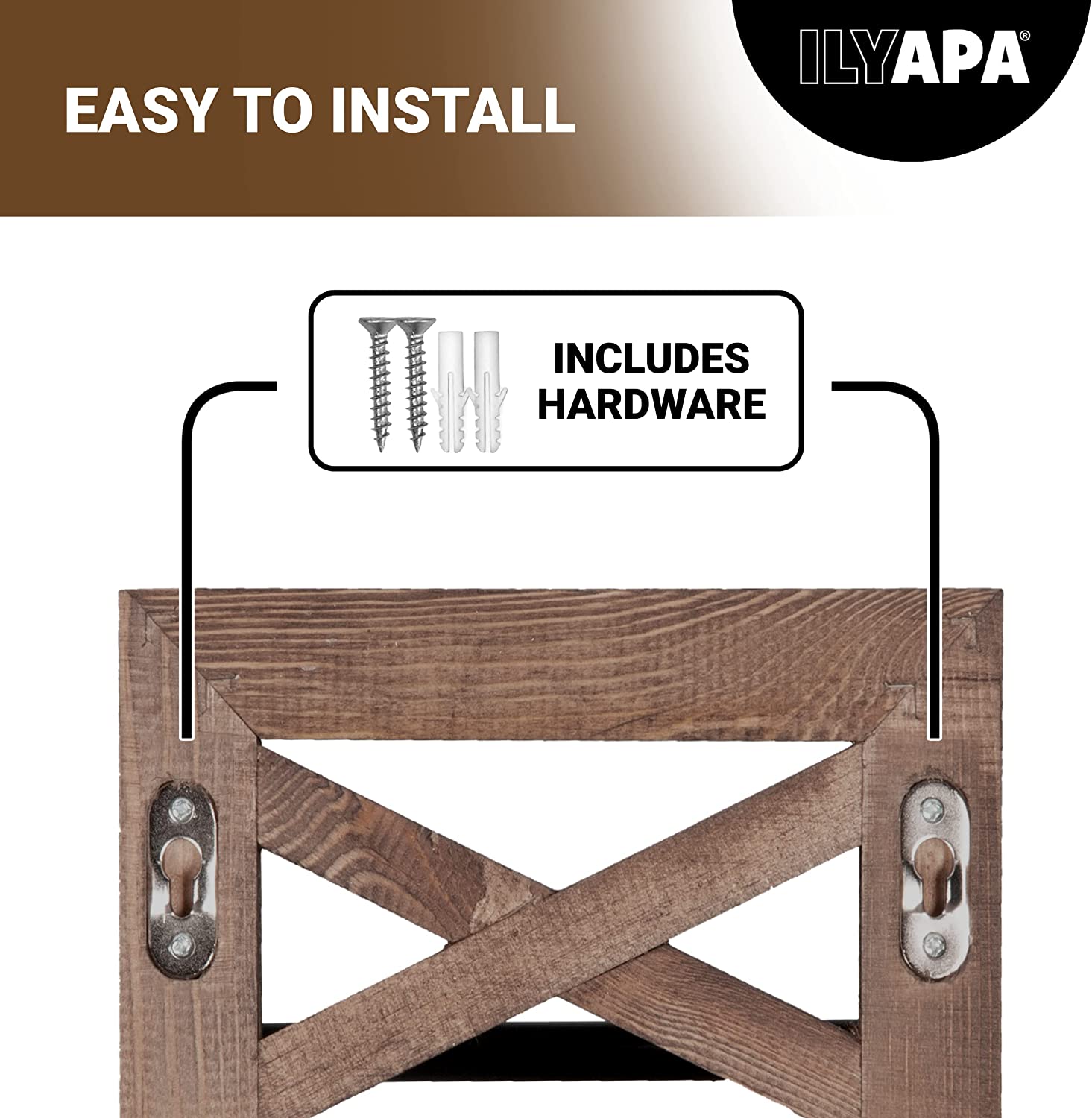 Ilyapa ilyapa farmhouse toilet paper holder for bathroom - rustic