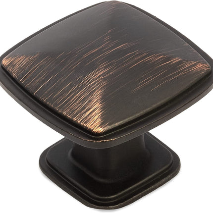 Ilyapa Oil Rubbed Bronze Square Kitchen Cabinet Knobs - 40 Pack of Drawer Handles Hardware