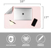 Office Desk Mat, Double Sided Pink & Gray - 28 x 17 Inch Leather Style Computer Pad for Desk