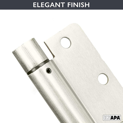 2 Pack of Self Closing Door Hinges Satin Nickel - 3 ¬¨Œ© x 3 ¬¨Œ© Inch Interior Hinges for Doors with 1/4" Radius